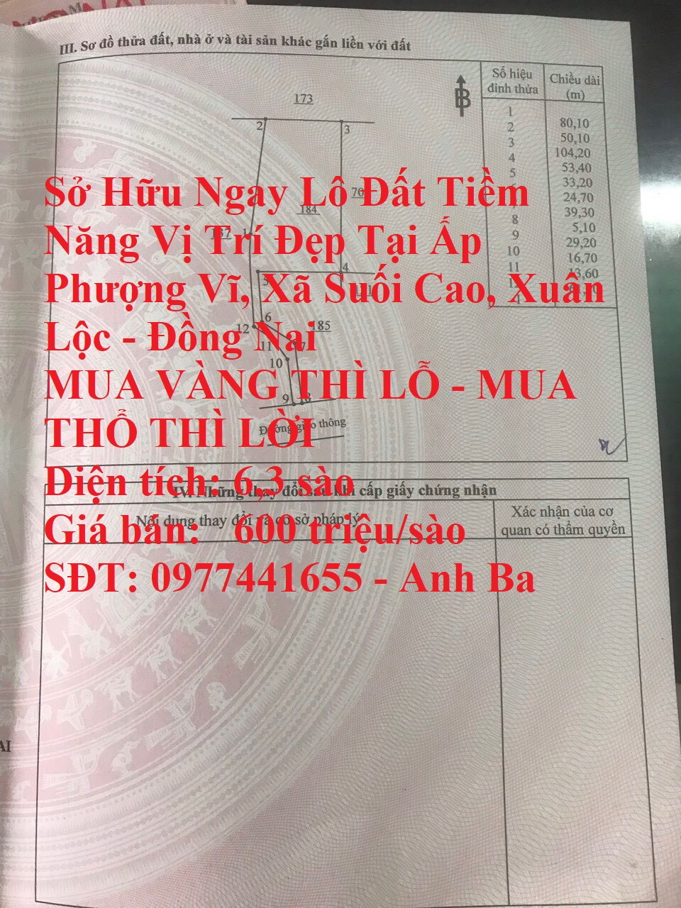 Sở Hữu Ngay Lô Đất Tiềm Năng Vị Trí Đẹp Tại Ấp Phượng Vĩ, Xã Suối Cao, Xuân Lộc - Đồng Nai