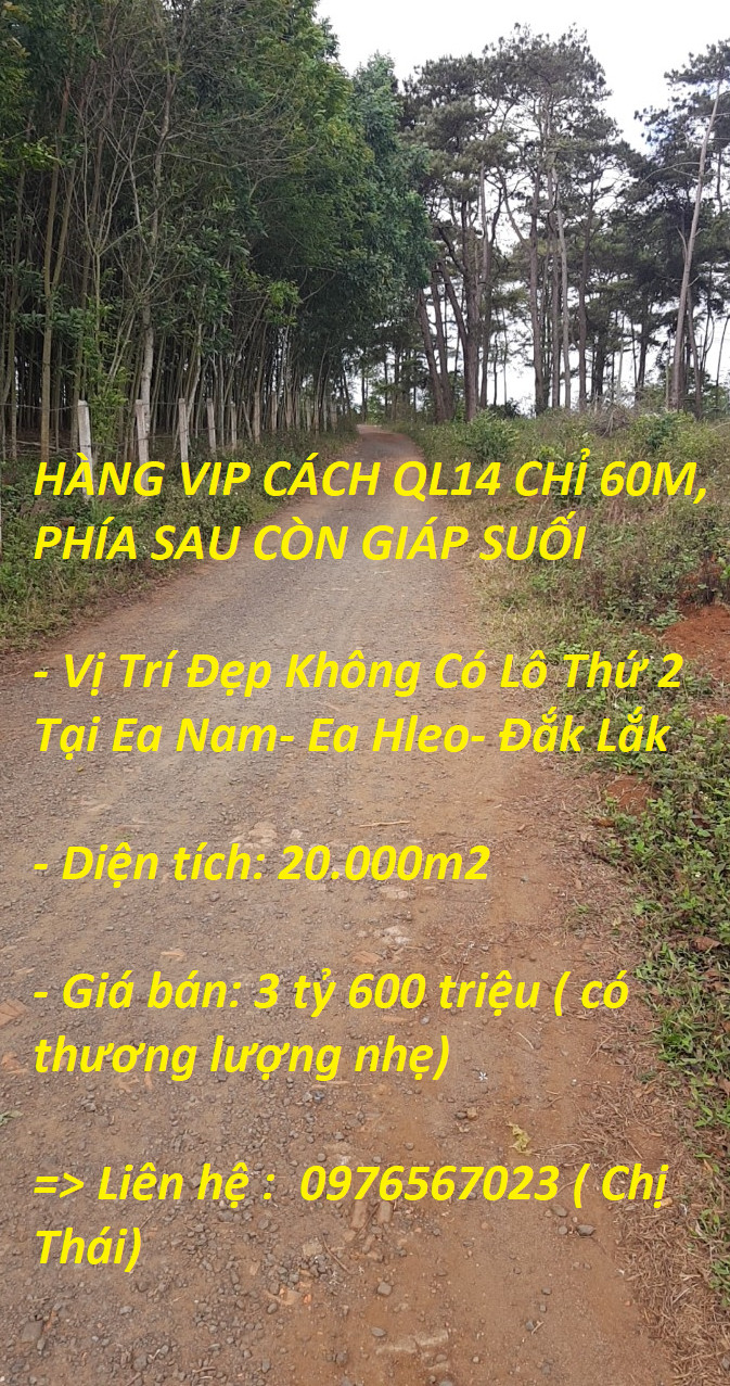 Lô Đất Vị Trí Đẹp Không Có Lô Thứ 2 Tại Ea Nam- Ea Hleo- Đắk Lắk